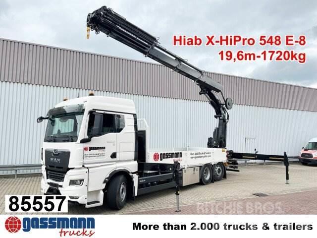 MAN TGX 26.510 6x2-4 LL, Heckkran Hiab X-HiPro 548 Ciężarówki typu Platforma / Skrzynia