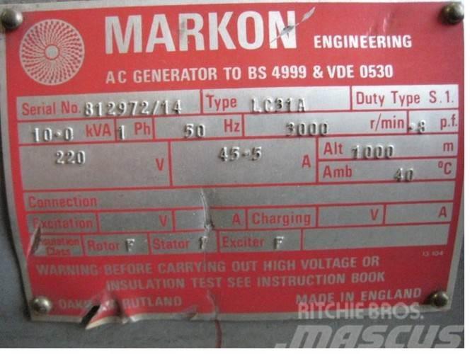  10 kVA Markon Type LC31A Generator Agregaty prądotwórcze inne