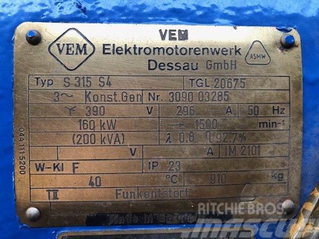  200 kVA VEM Type S315 S4 TGL20675 Generator Agregaty prądotwórcze inne