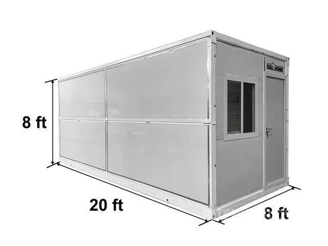  20 ft x 8 ft x 8 ft Foldable Metal Storage Shed wi Kontenery magazynowe