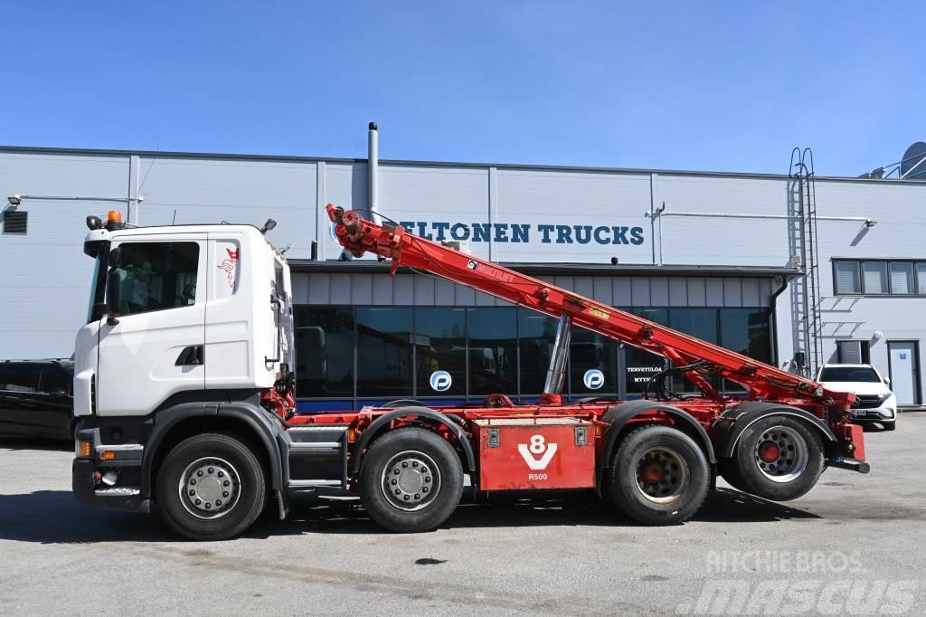 Scania R500 8x2 Multilift vaijeri Ciężarówki z wymienną zabudową