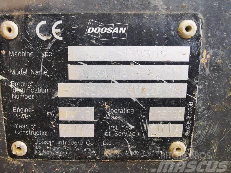 Doosan DX 255 NLC 5 Koparki gąsienicowe