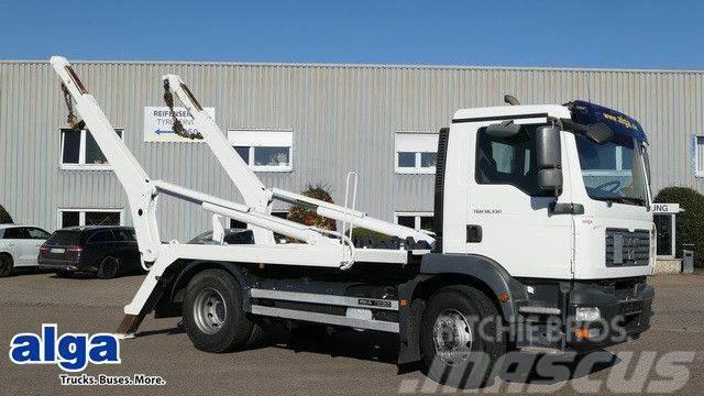 MAN 18.330 TGM BL, Multilift SLT140, teleskopierbar Cable lift demountable trucks