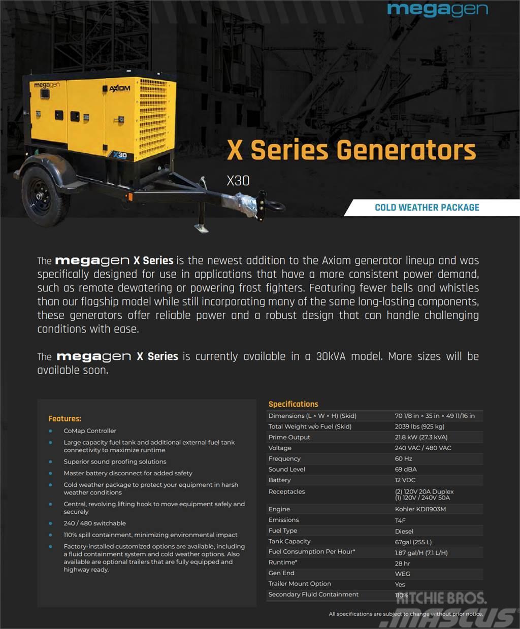  Axiom Equipment Group MegaGen X30 Agregaty prądotwórcze inne
