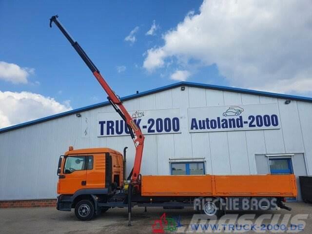 MAN TGL 12.250 Kran PK11001 7.6 m = 1.24 to. 2 x AHK Ciężarówki typu Platforma / Skrzynia