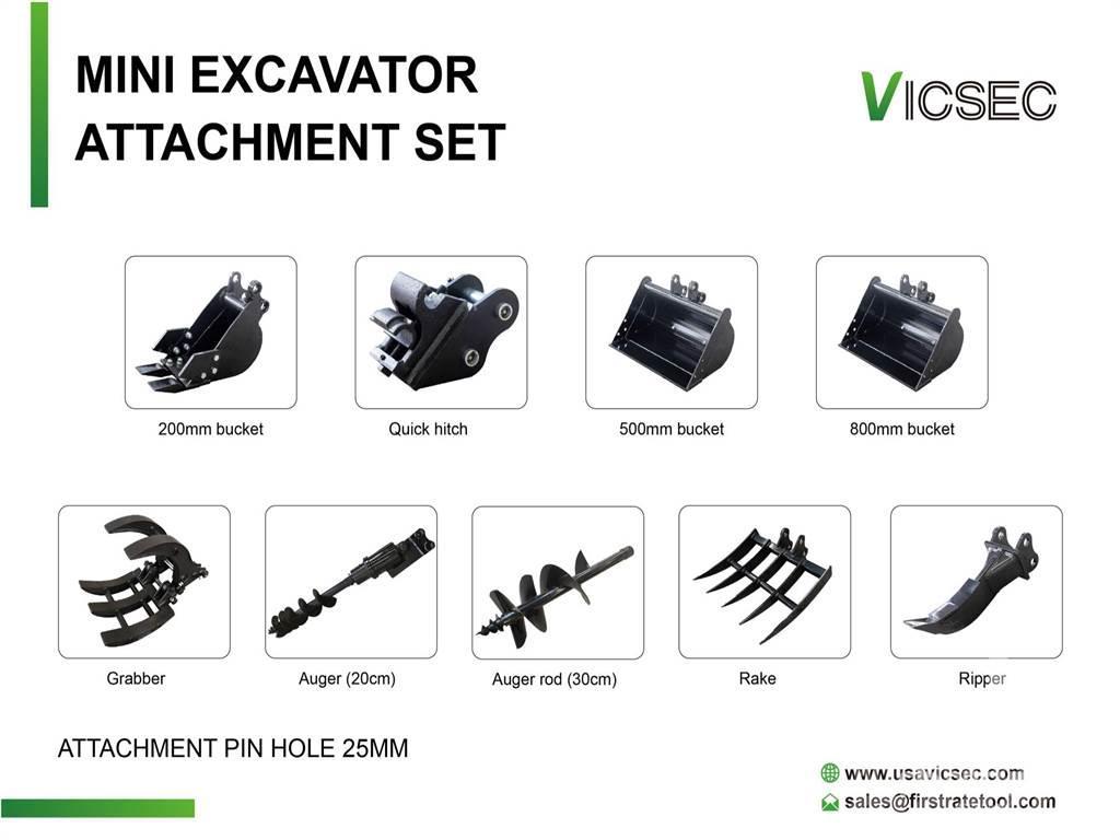  VICSEC Quantity of (9) Excavator Attac ... Inne akcesoria