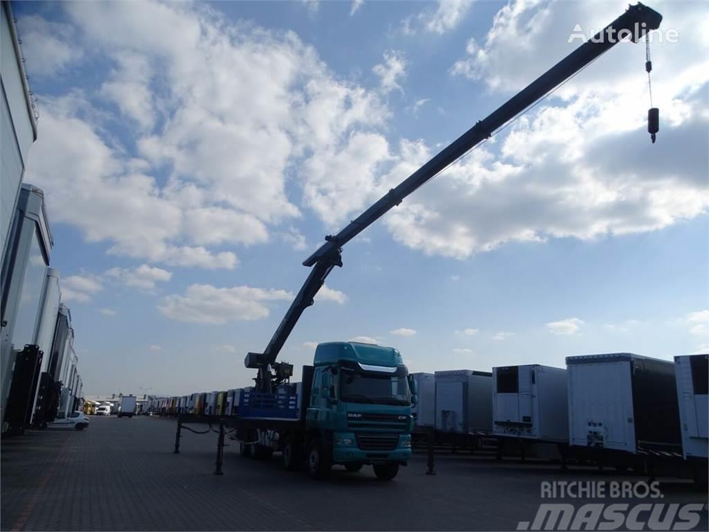 DAF CF 85.460 Crane truck MKG HMK 401 8x4 Pojazdy do transportu samochodów