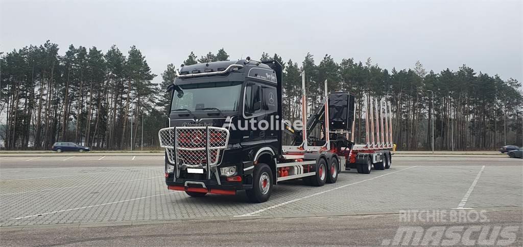 Mercedes-Benz Arocs 2663 Log Transporter Crane CRANE PALFINGER E Timber trucks