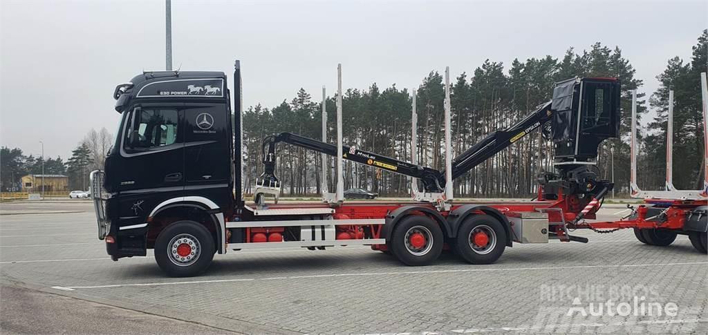 Mercedes-Benz Arocs 2663 Log Transporter Crane CRANE PALFINGER E Timber trucks