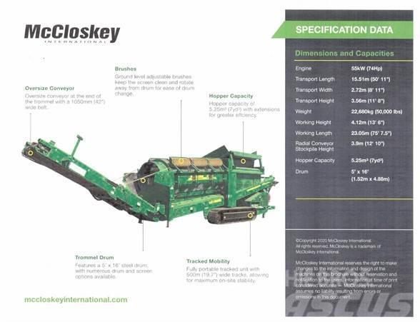 McCloskey 516R-T Przesiewacze