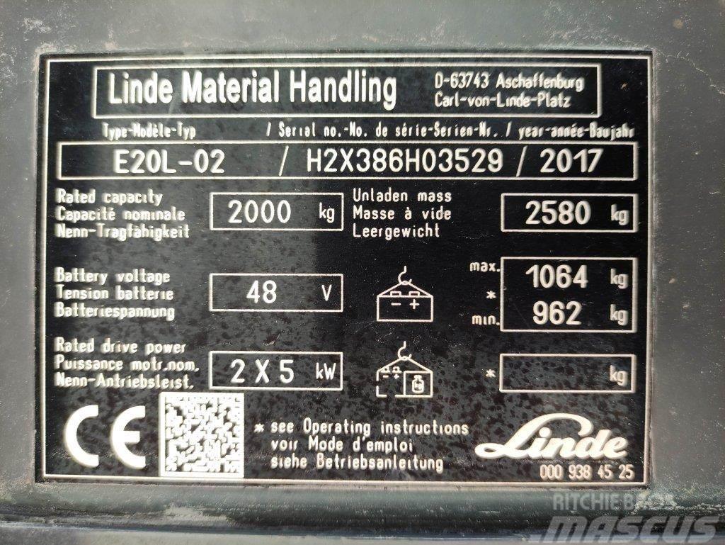 Linde E20L-02-386 Wózki elektryczne