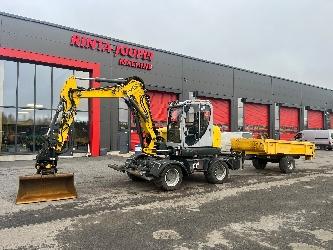 Wacker Neuson EW 100 / Engcon, Kärry, 3 kauhaa, Hyvät renkaat!