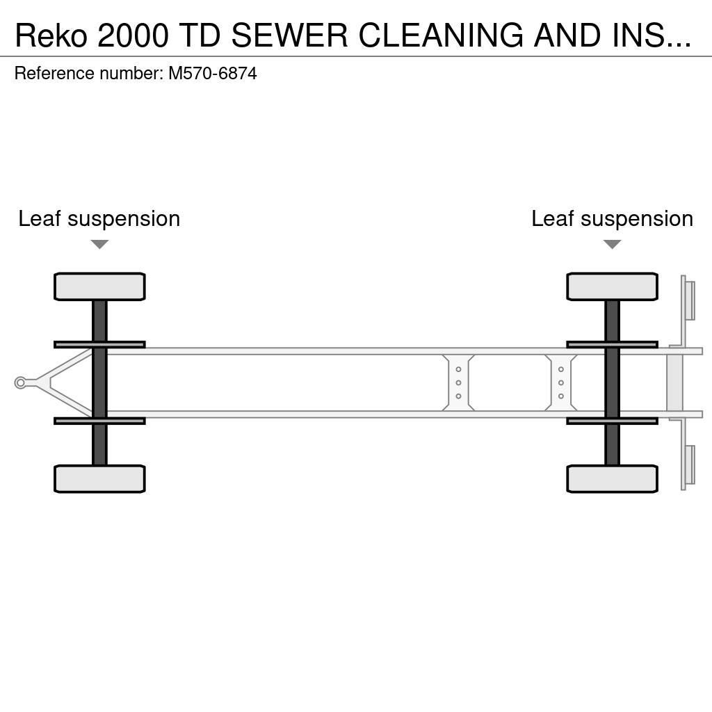 Reko 2000 TD SEWER CLEANING AND INSPECTION EQUIPMENT Przyczepy ze skrzynią zamkniętą