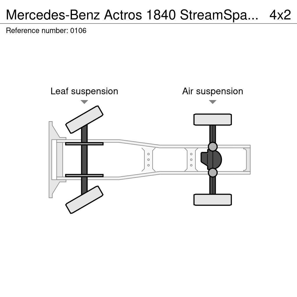 Mercedes-Benz Actros 1840 StreamSpace / Euro6 Ciągniki siodłowe