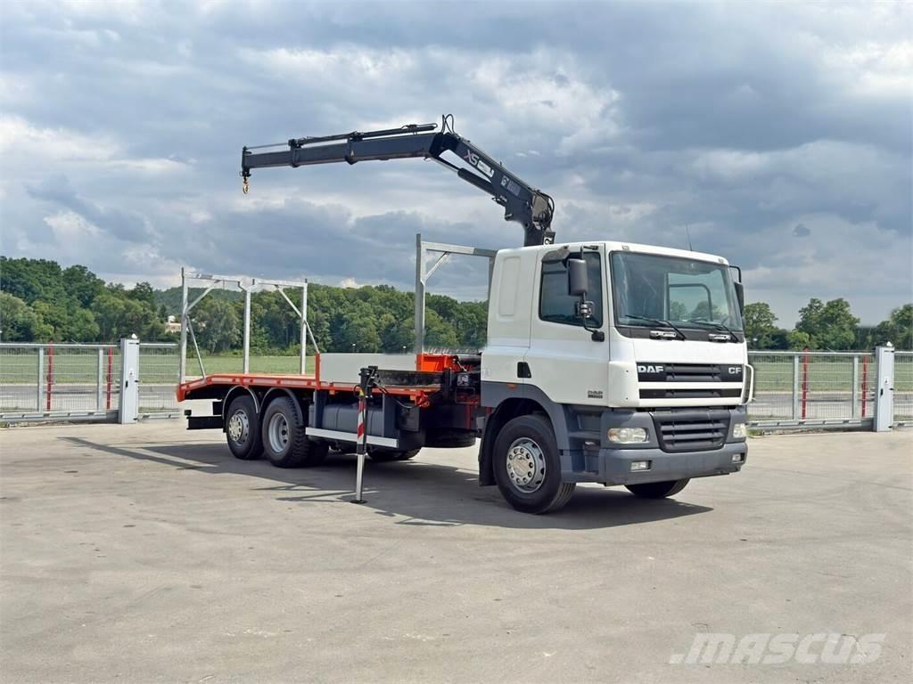 DAF CF 85.380*ABSCHLEPPWAGEN 7,20m+ HIAB 144 B-2 DUO Samochody ratownicze pomocy drogowej
