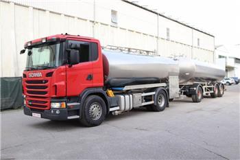 Scania G480 Milchtank isoliert Lkw + Anhänger