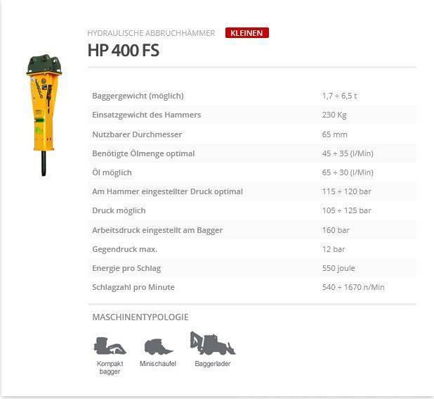 Indeco HP 400 FS Młoty hydrauliczne