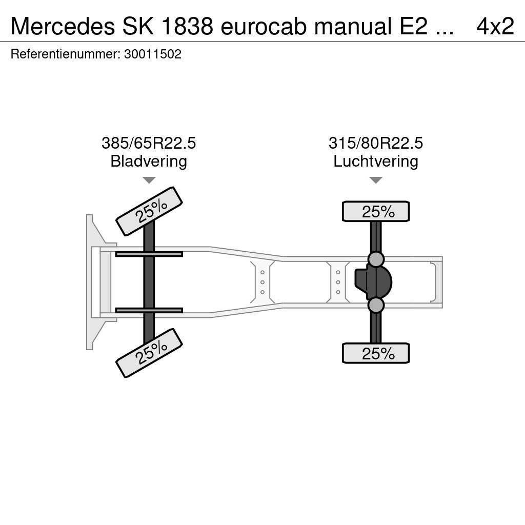 Mercedes-Benz SK 1838 eurocab manual E2 om442 Ciągniki siodłowe