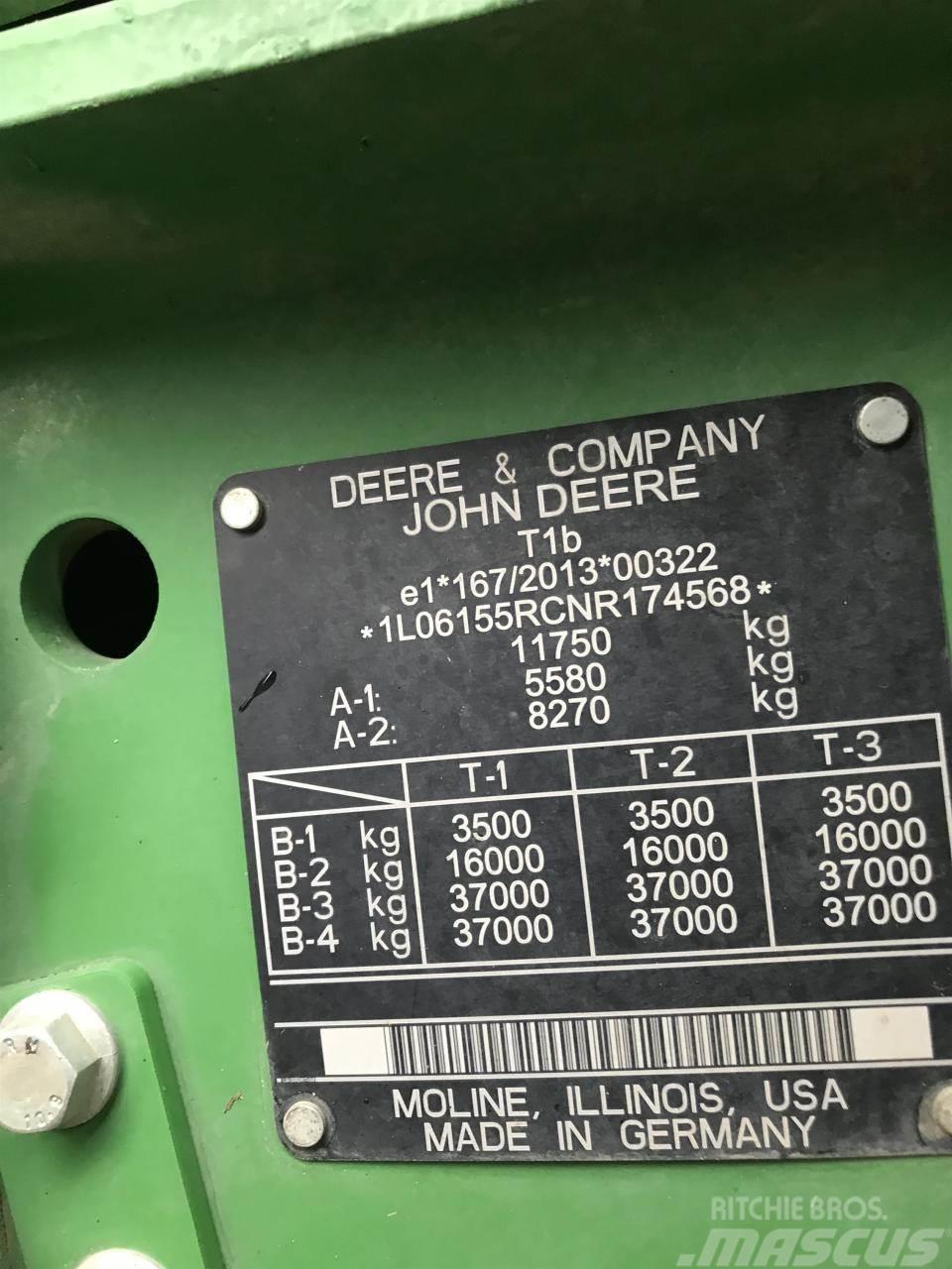 John Deere 6R 155 Ciągniki rolnicze