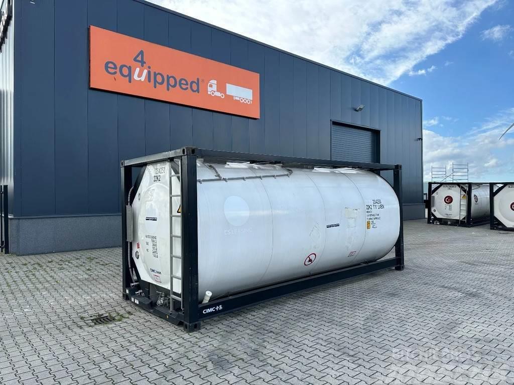 CIMC tankcontainers TOP: ONE WAY/NEW 20FT ISO tankconta Kontenery cysterny