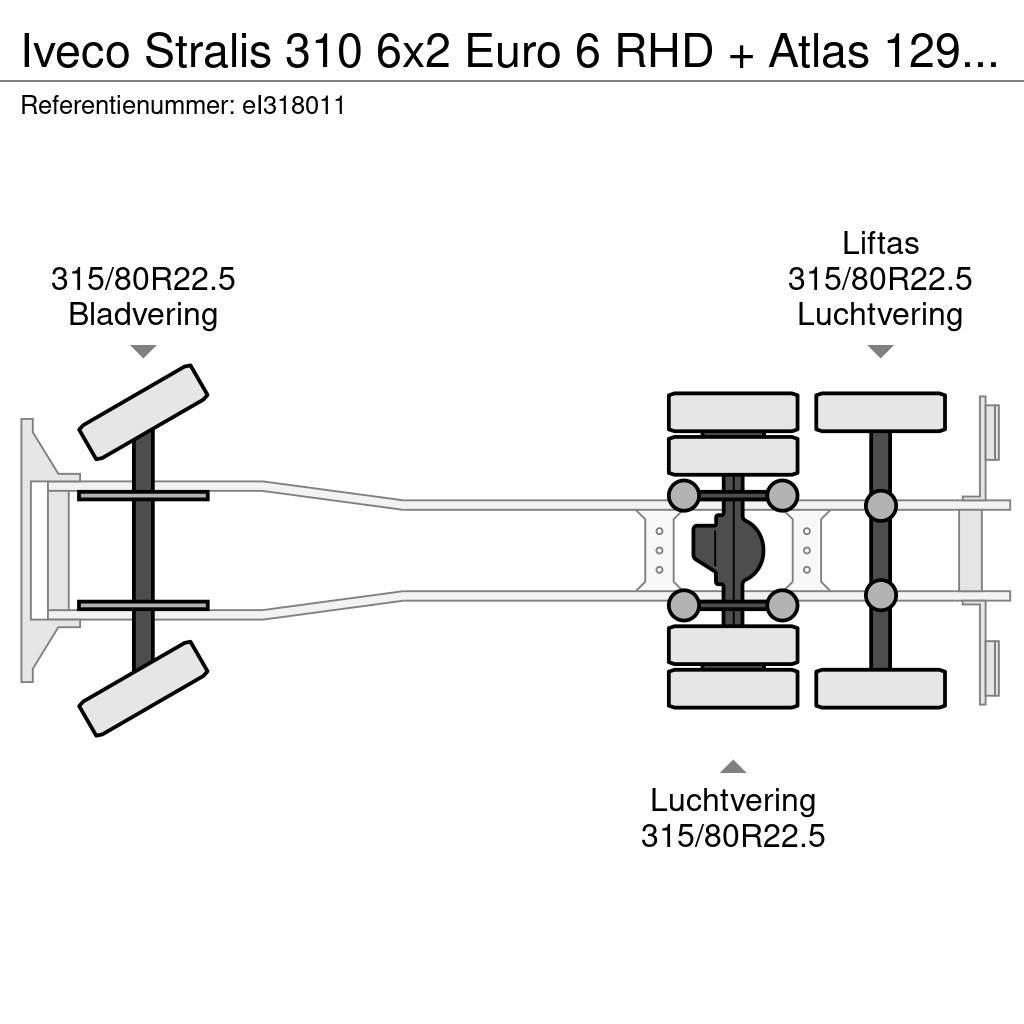 Iveco Stralis 310 6x2 Euro 6 RHD + Atlas 129.3 crane Ciężarówki typu Platforma / Skrzynia