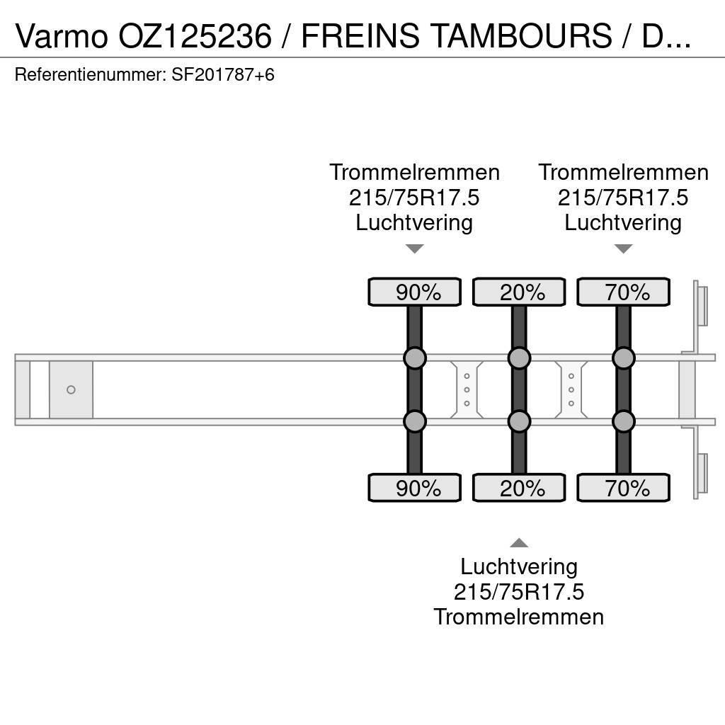 Varmo OZ125236 / FREINS TAMBOURS / DRUM BRAKES Naczepy niskopodłogowe