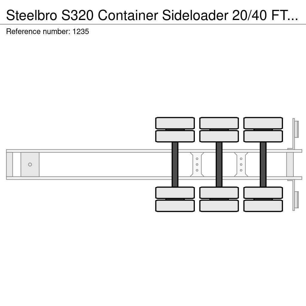 Steelbro S320 Container Sideloader 20/40 FT Remote 3 Axle 1 Naczepy do transportu kontenerów