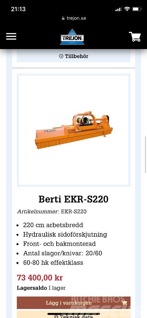 Berti Ekr-s 220 Slaghack Kosiarki łąkowe i wykaszarki