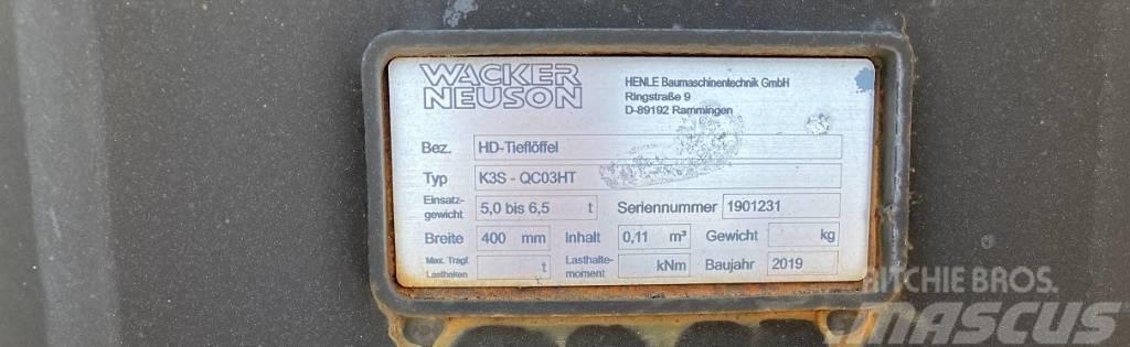 Wacker Neuson Tieflöffel 400mm QC03HT Heavy Duty Łyżki kruszące