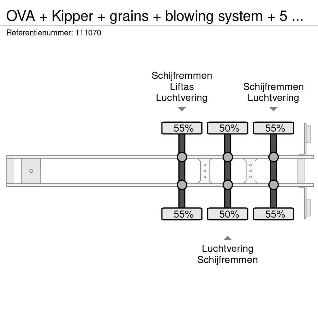 OVA + Kipper + grains + blowing system + 5 compartimen Naczepy wywrotki / wanny