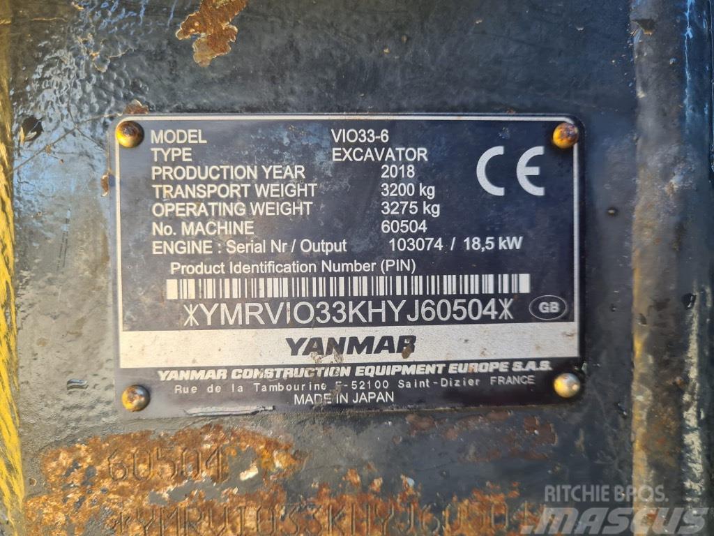 Yanmar VIO33-6 Minikoparki