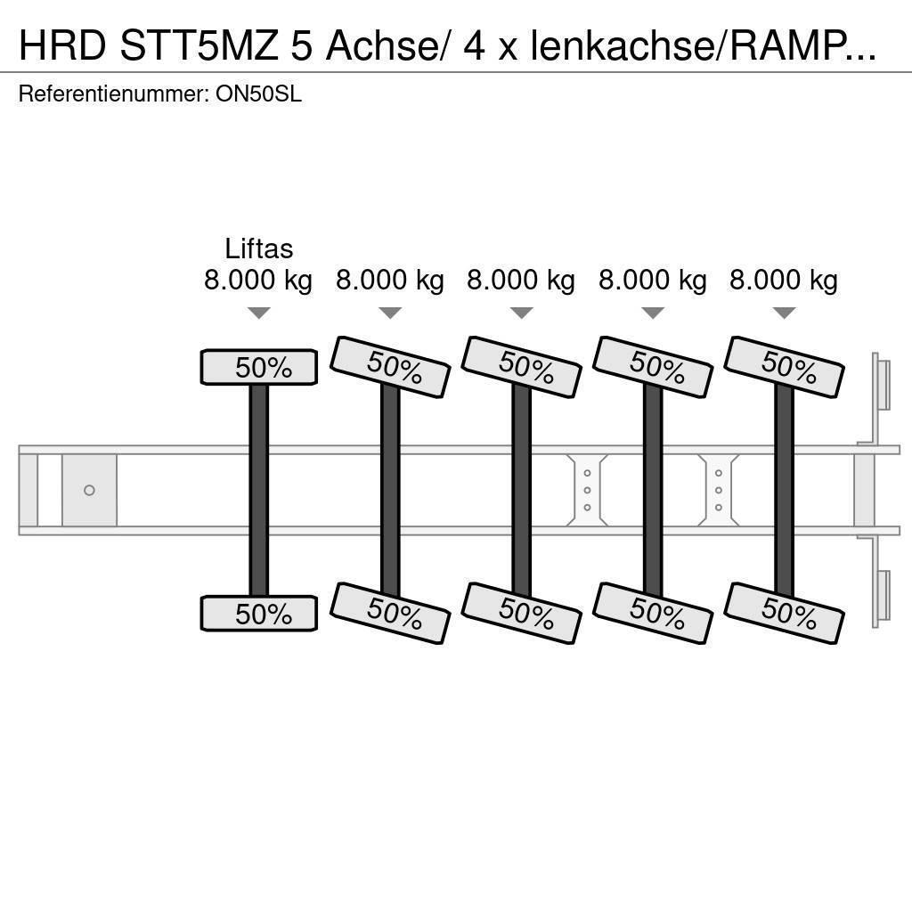 HRD STT5MZ 5 Achse/ 4 x lenkachse/RAMPEN/EXTENDABLE!! Naczepy niskopodłogowe