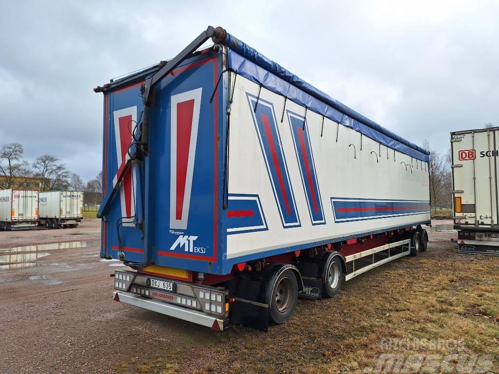  Eksjövagnen 4-axl Flistipp med Rulltäckning Przyczepy do transportu zrębki
