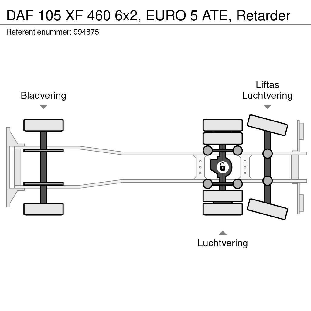 DAF 105 XF 460 6x2, EURO 5 ATE, Retarder Pojazdy pod zabudowę