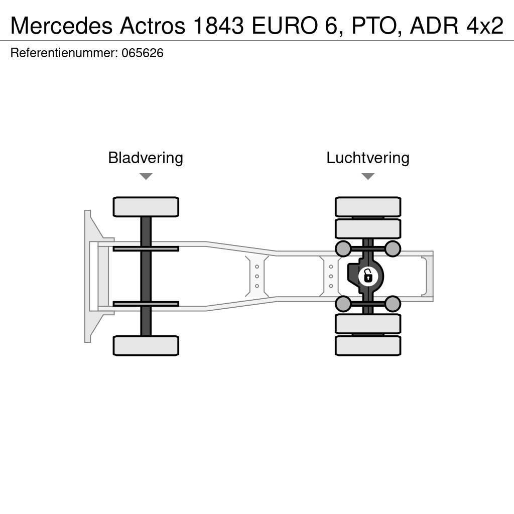 Mercedes-Benz Actros 1843 EURO 6, PTO, ADR Ciągniki siodłowe
