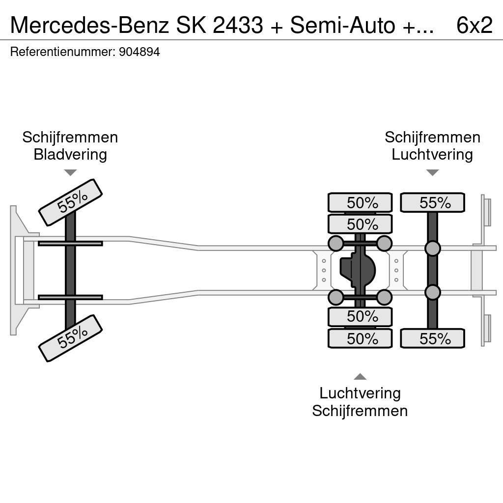 Mercedes-Benz SK 2433 + Semi-Auto + PTO + Serie 14 Crane + 3 ped Żurawie szosowo-terenowe