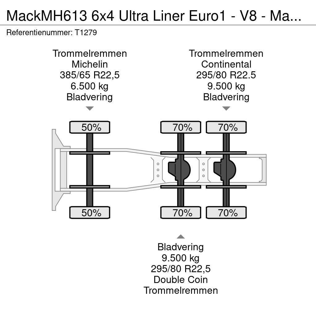 Mack MH613 6x4 Ultra Liner Euro1 - V8 - Manual - PTO - Ciągniki siodłowe