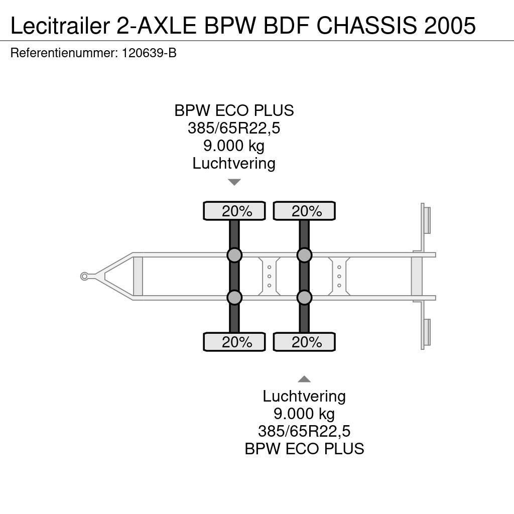 Lecitrailer 2-AXLE BPW BDF CHASSIS 2005 Przyczepy do transportu kontenerów