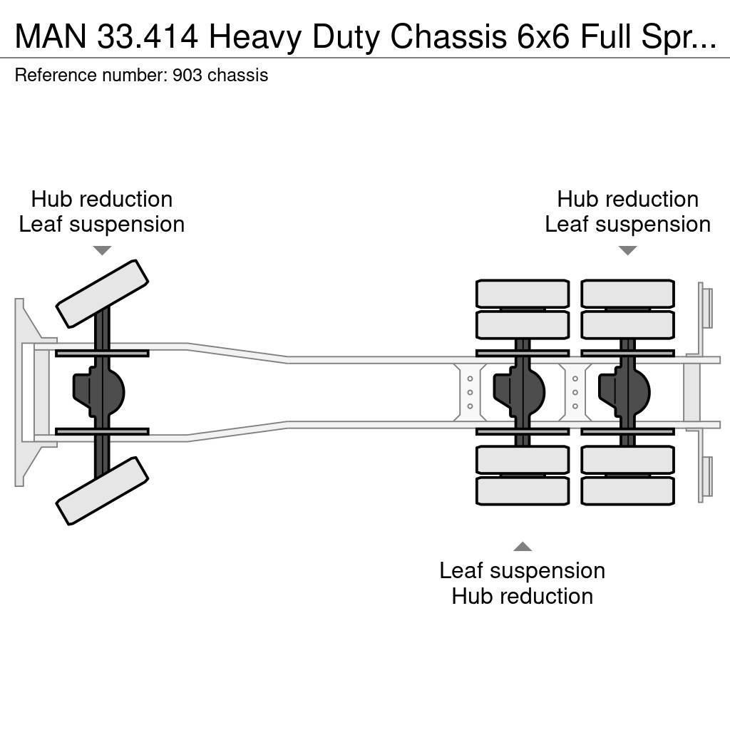 MAN 33.414 Heavy Duty Chassis 6x6 Full Spring Suspensi Pojazdy pod zabudowę