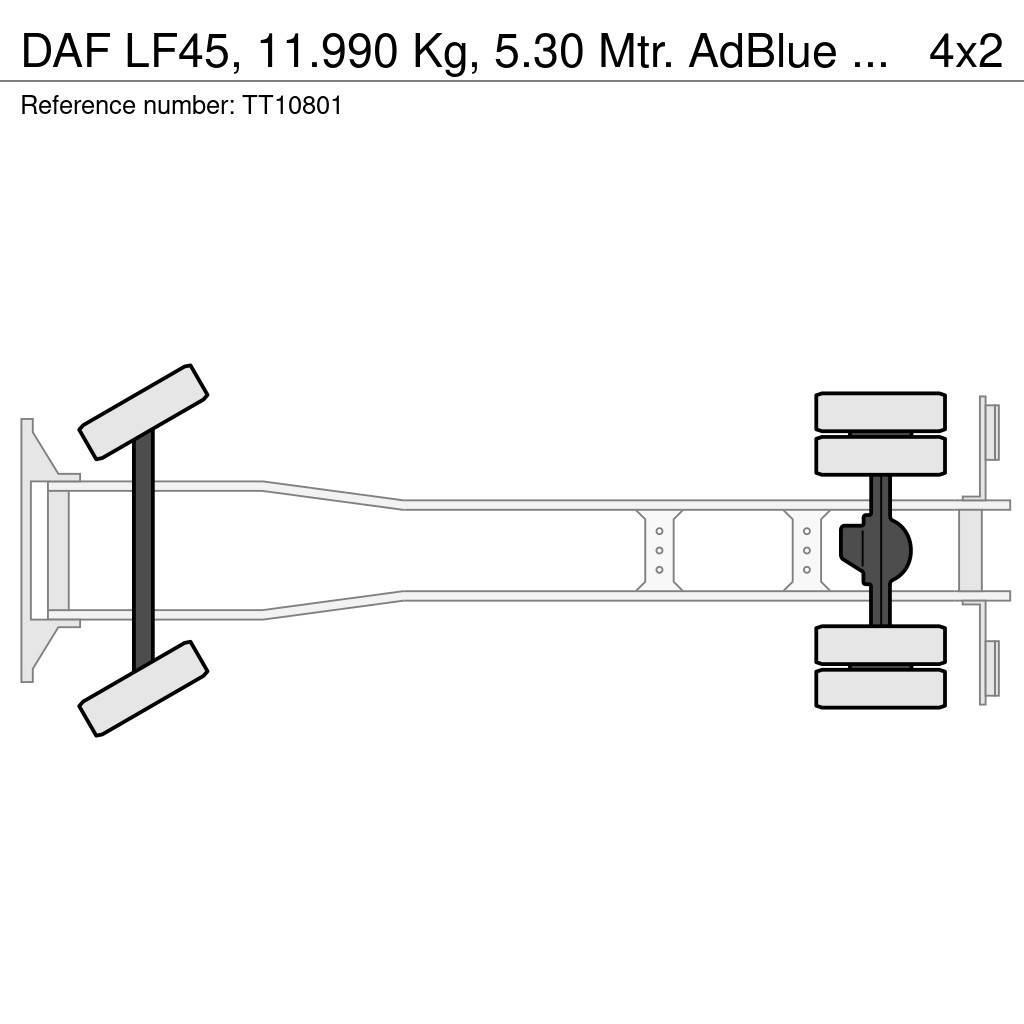 DAF LF45, 11.990 Kg, 5.30 Mtr. AdBlue Ciężarówki typu Platforma / Skrzynia