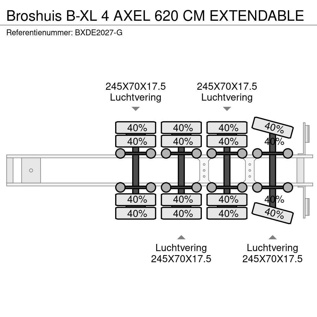Broshuis B-XL 4 AXEL 620 CM EXTENDABLE Naczepy niskopodłogowe