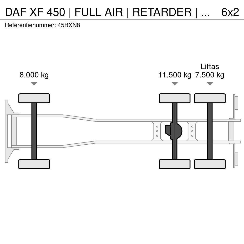 DAF XF 450 | FULL AIR | RETARDER | MACHINE LOW LOADER Pojazdy do transportu samochodów