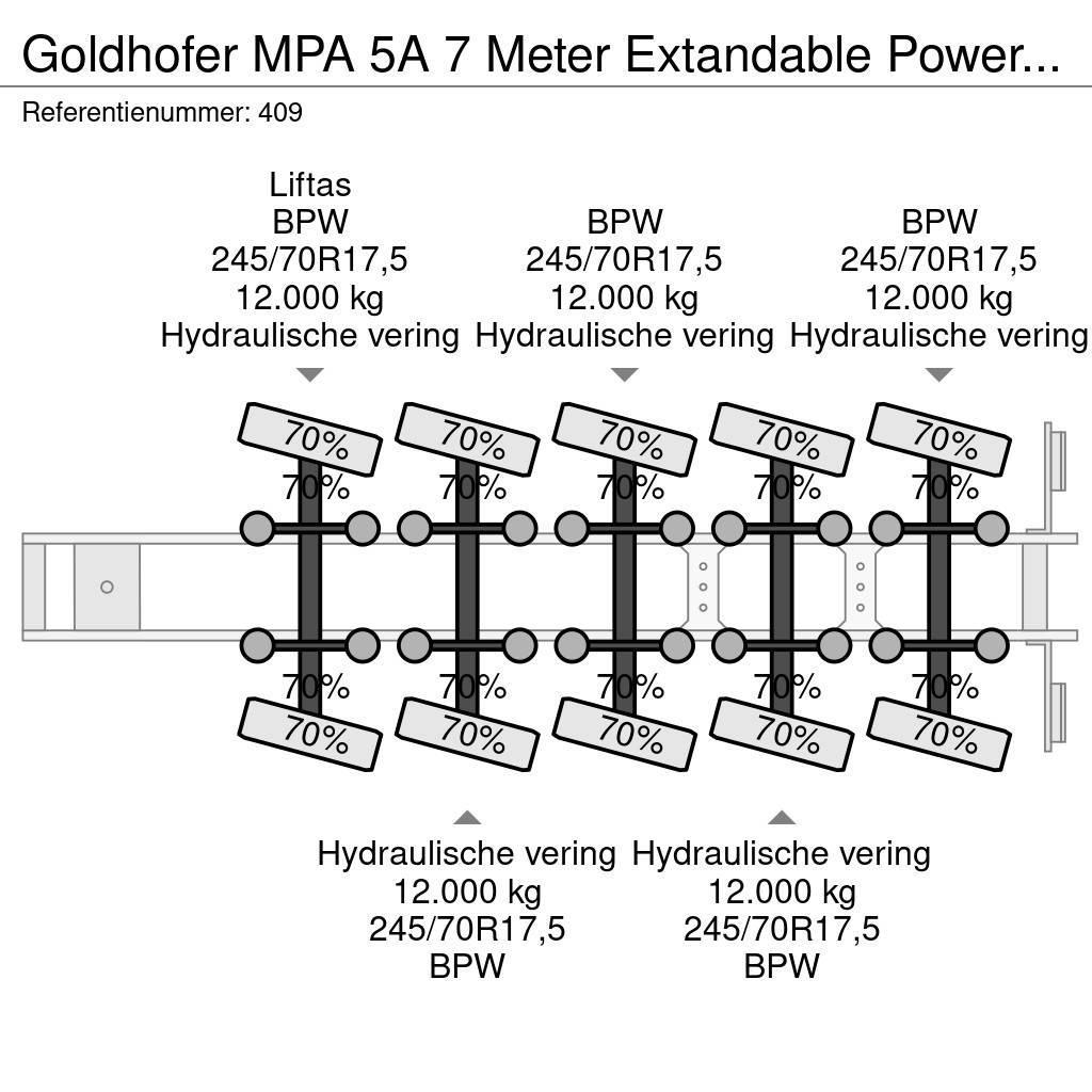Goldhofer MPA 5A 7 Meter Extandable Powersteering Liftaxle 1 Naczepy niskopodłogowe