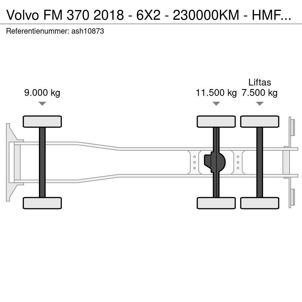 Volvo FM 370 2018 - 6X2 - 230000KM - HMF26TM CRANE 5X RO Ciężarówki typu Platforma / Skrzynia