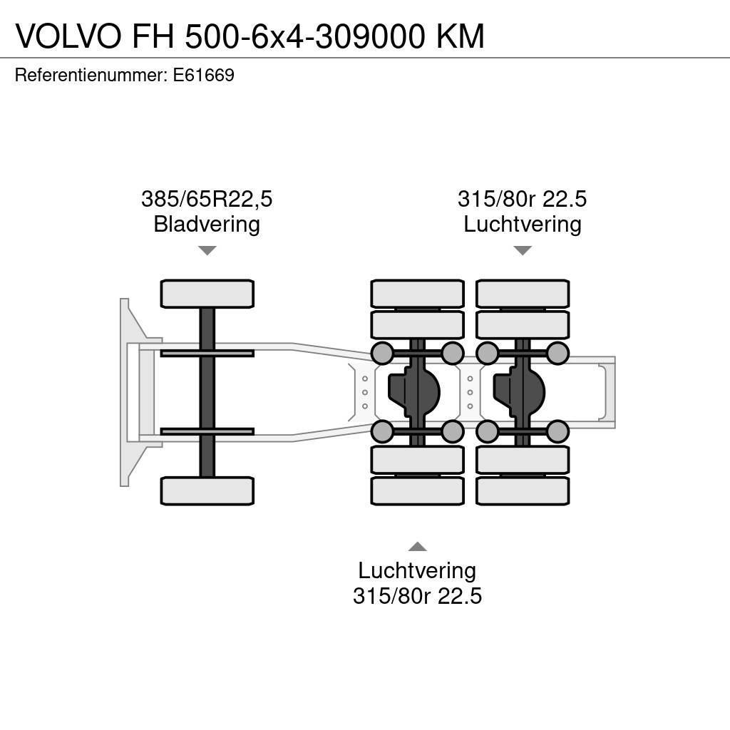 Volvo FH 500-6x4-309000 KM Ciągniki siodłowe