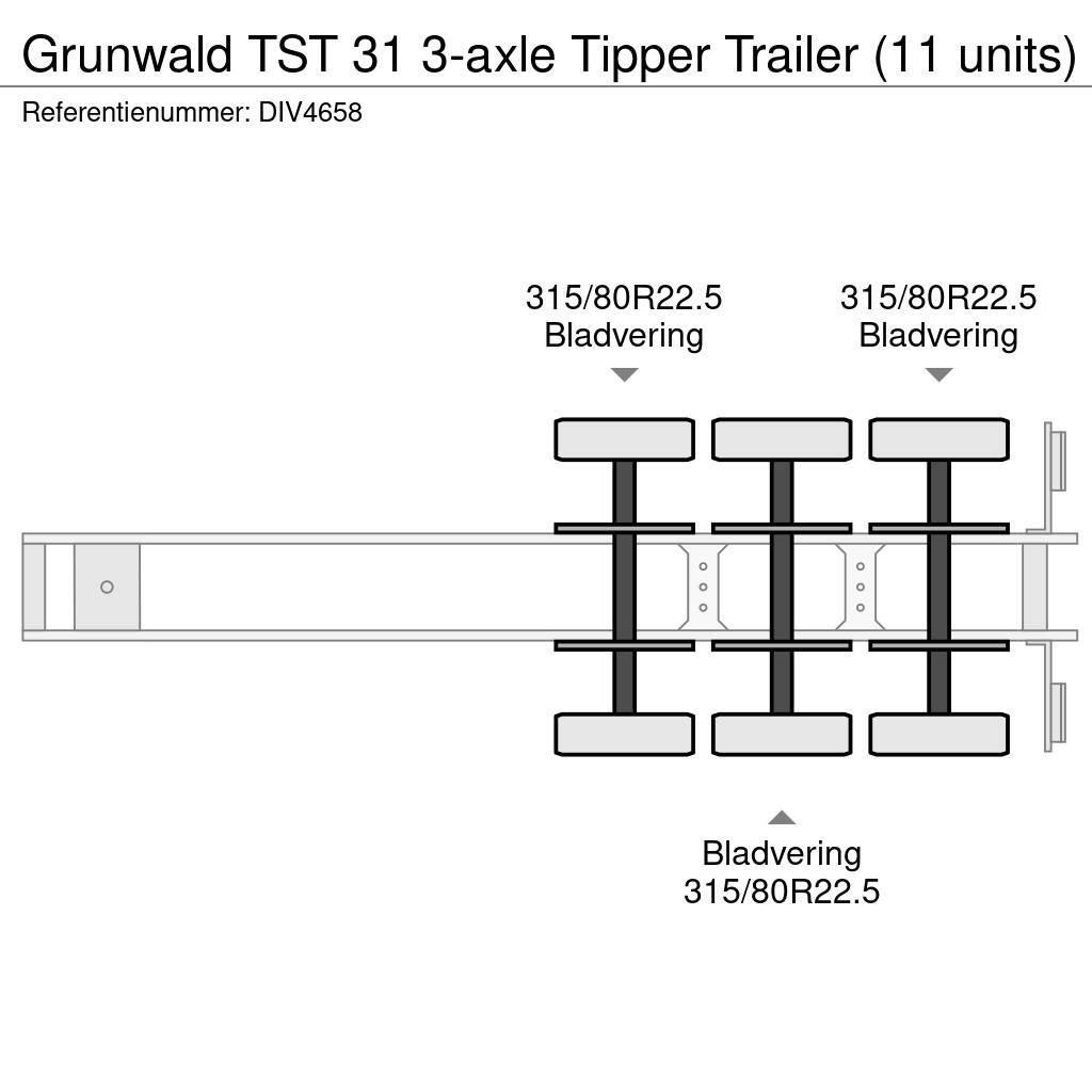 Grunwald TST 31 3-axle Tipper Trailer (11 units) Naczepy wywrotki / wanny
