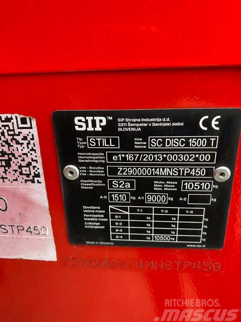 SIP SilverCut Disc 1500 T Kosiarki ze wstępną obróbka paszy