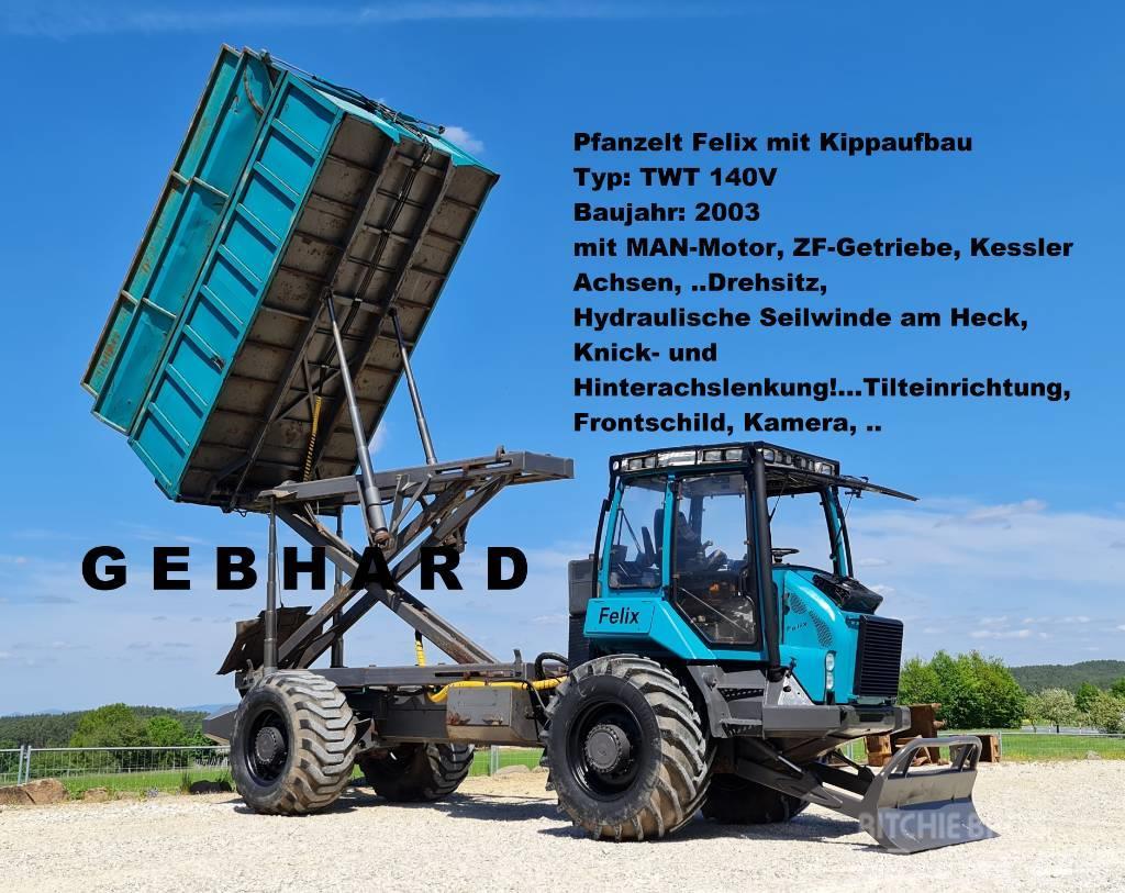 Pfanzelt Felix TWT 140V mit Seiwinde/Kipper/MAN-Motor/ZF-Ge Traktory leśne