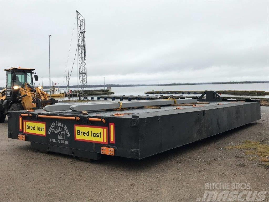Flexi Barge / Pråm / Ponton 9 meter, nyhet stödben Łodzie, pontony i barki budowlane