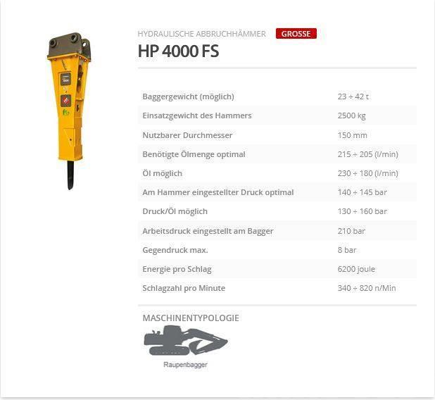 Indeco HP 4000 FS Młoty hydrauliczne